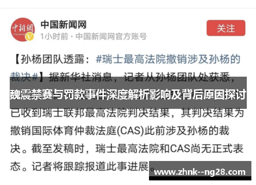 魏震禁赛与罚款事件深度解析影响及背后原因探讨